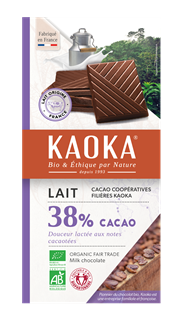 Kaoka Chocolat au lait 36% bio 100g - 1637